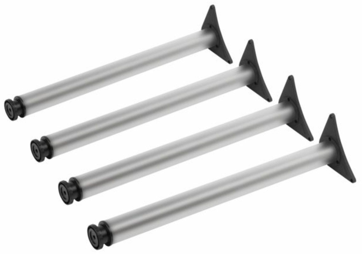 Metafranc Tischbein 4er Set Tischbeine für Tischplatten 710-730mm Aluminiumlook, höhenverstellbar Bild 1