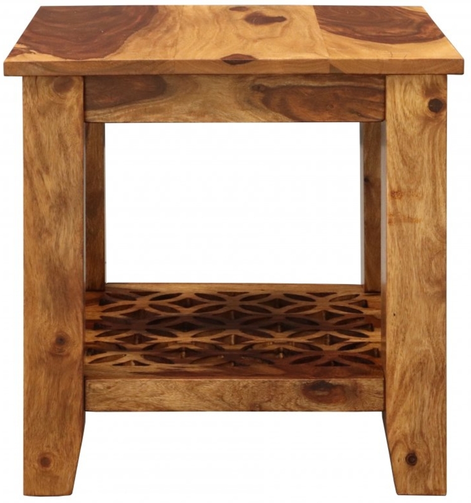 Beistelltisch Mira 45x45x45 aus indischem Sheesham-Massivholz Bild 1