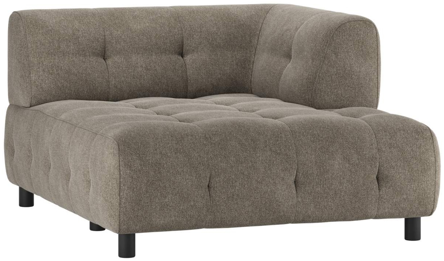 Modulsofa Louis Chaiselongue aus Flachgewebe Rechts, Grün Bild 1