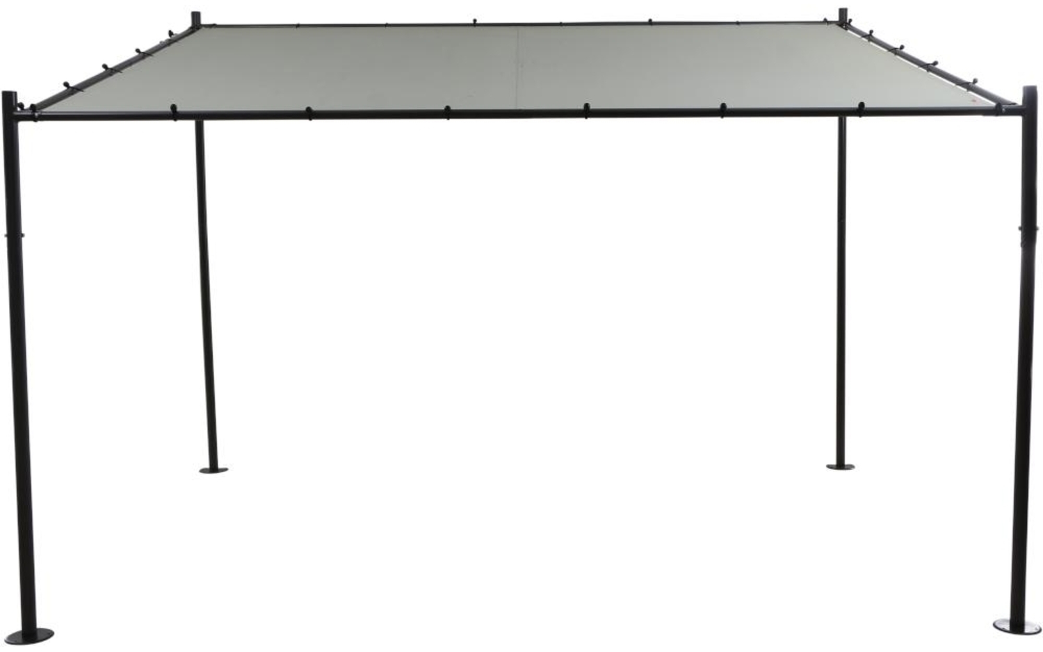 Levino Pavillon 300x400 cm Gestell aus Stahl, anthrazit, Bezug aus Polyester, 250g/m² in hellgrau Bild 1