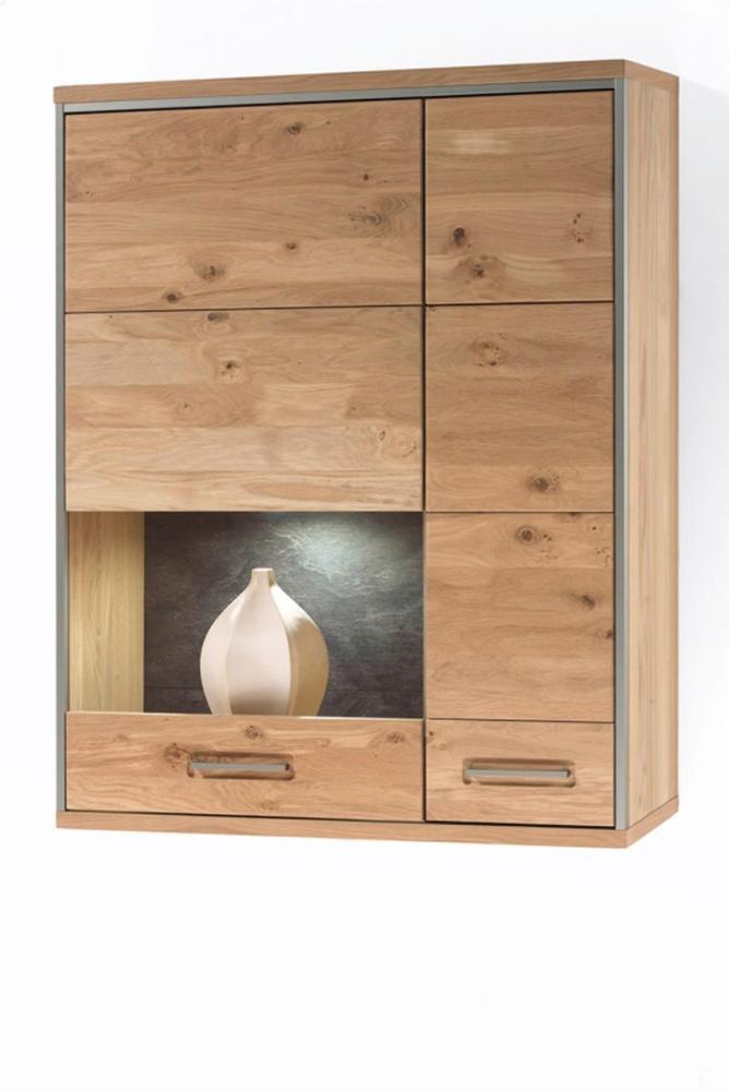 Hängevitrine Asteiche Bianco massiv 94 cm Bild 1