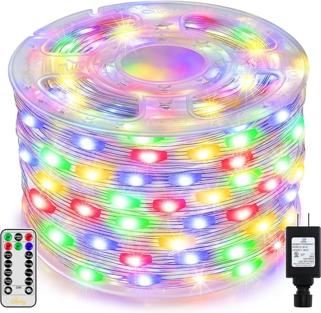 Ollny LED-Lichterkette, 400-flammig, Hochwertige IP67 Festlichter: Wasserdicht, 8 Modi & Timer-Funktion Bild 1