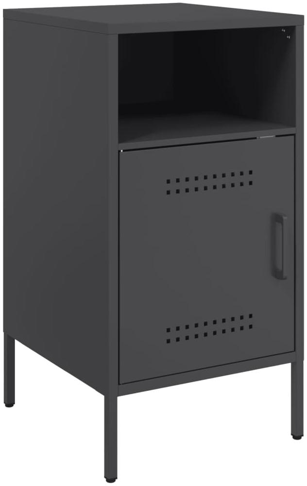vidaXL Nachttisch Schwarz 36x39x68 cm Stahl 843066 Bild 1