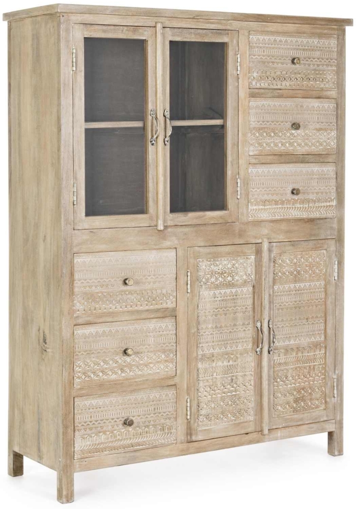 Highboard Mayra aus Mangoholz, 110 cm Bild 1