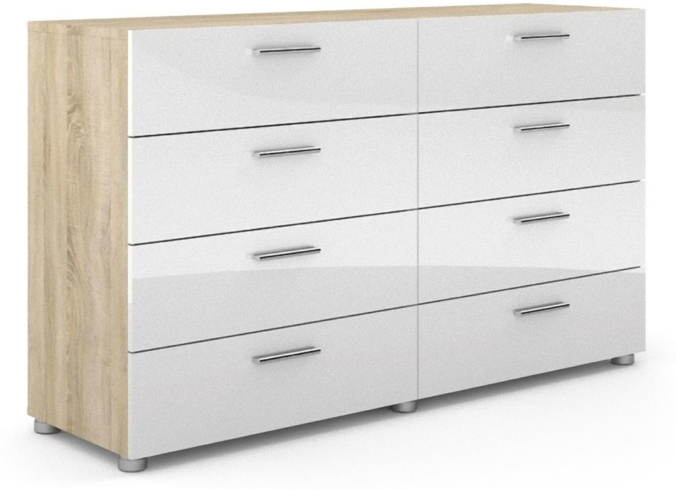 'Petra' Sideboard weiß/ Eiche Bild 1