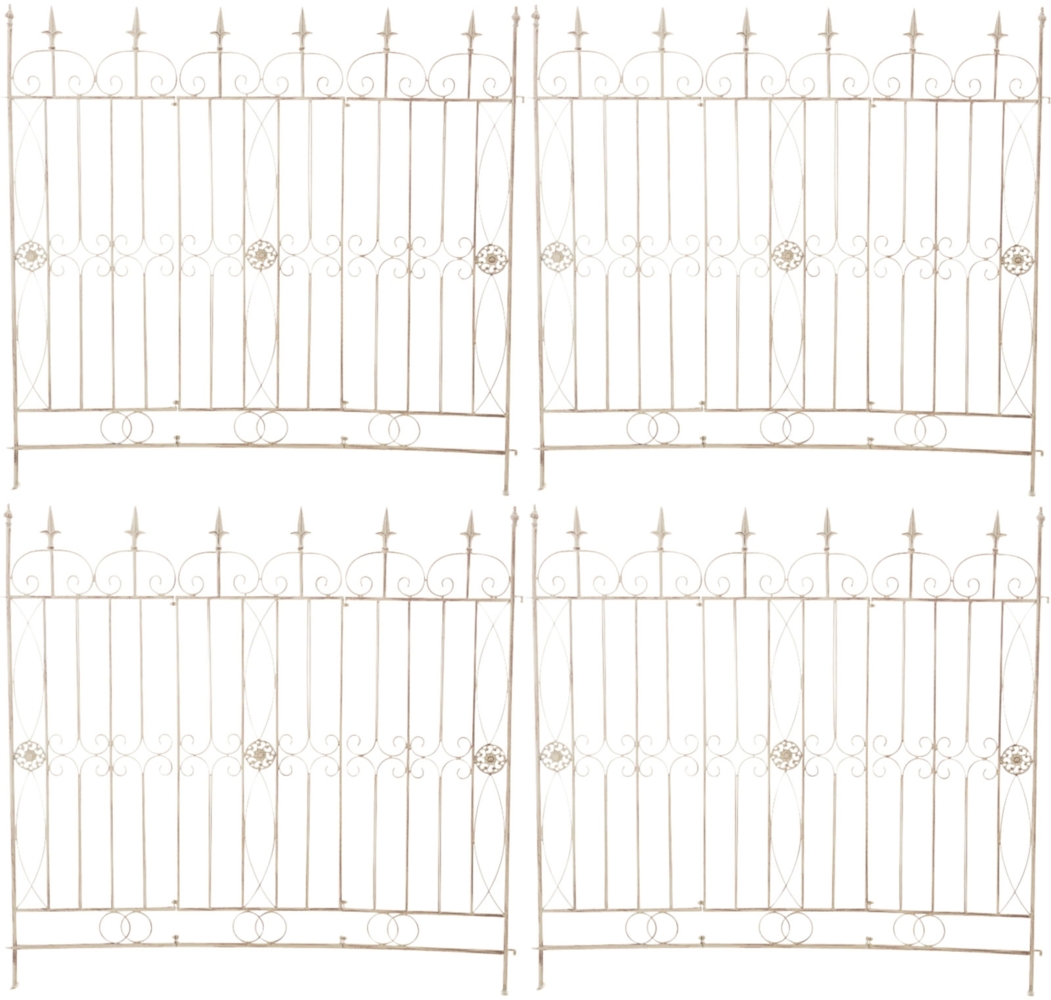 CLP 4er Set Gartenzäune Mangold,antik-creme Bild 1