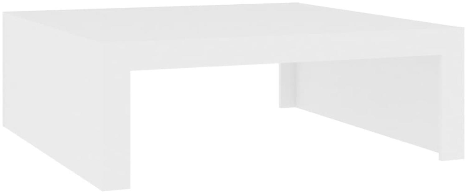 vidaXL Couchtisch Weiß 100x100x35 cm Holzwerkstoff 808567 Bild 1