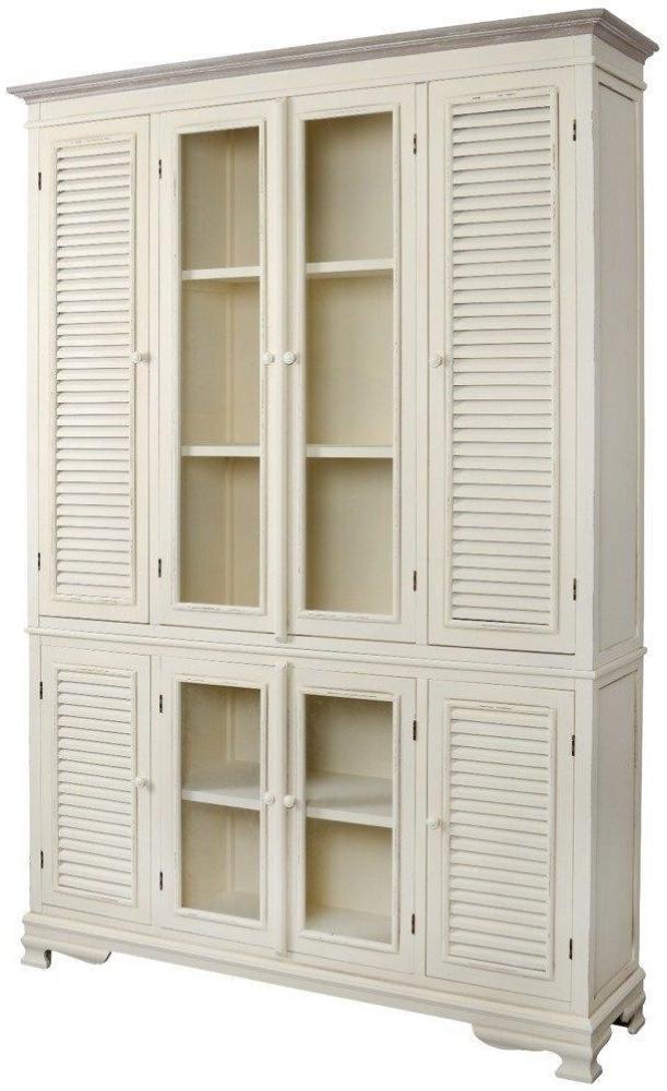 Livin Hill Buffetschrank Pesaro Cremefarben, hellbraune Verzierungen PE09 Bild 1