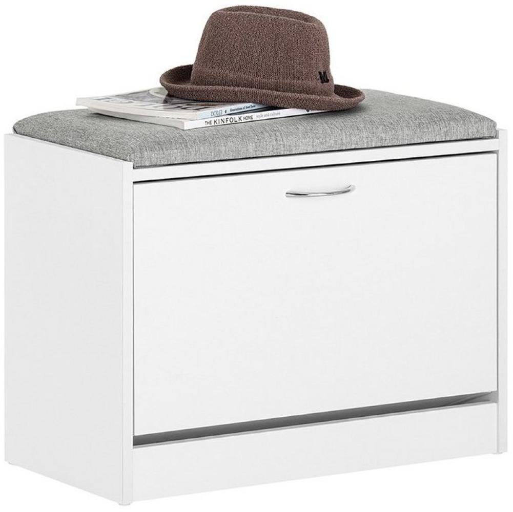 SoBuy Schuhbank FSR16, Sitzbank mit Sitzkissen Schuhregal Schuhkipper mit 1 Klappe Bild 1
