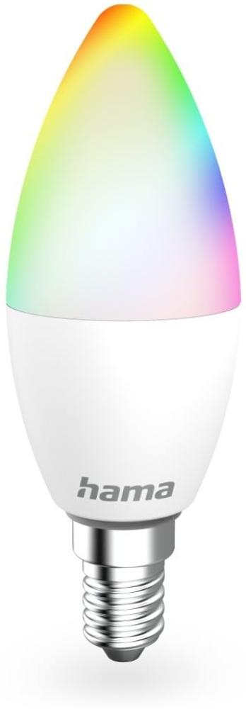 Hama Smarte WLAN-LED-Lampe, E14, Matter, 4,9W, RGBW, für Sprach-/App-Steuerung, Weiß Bild 1