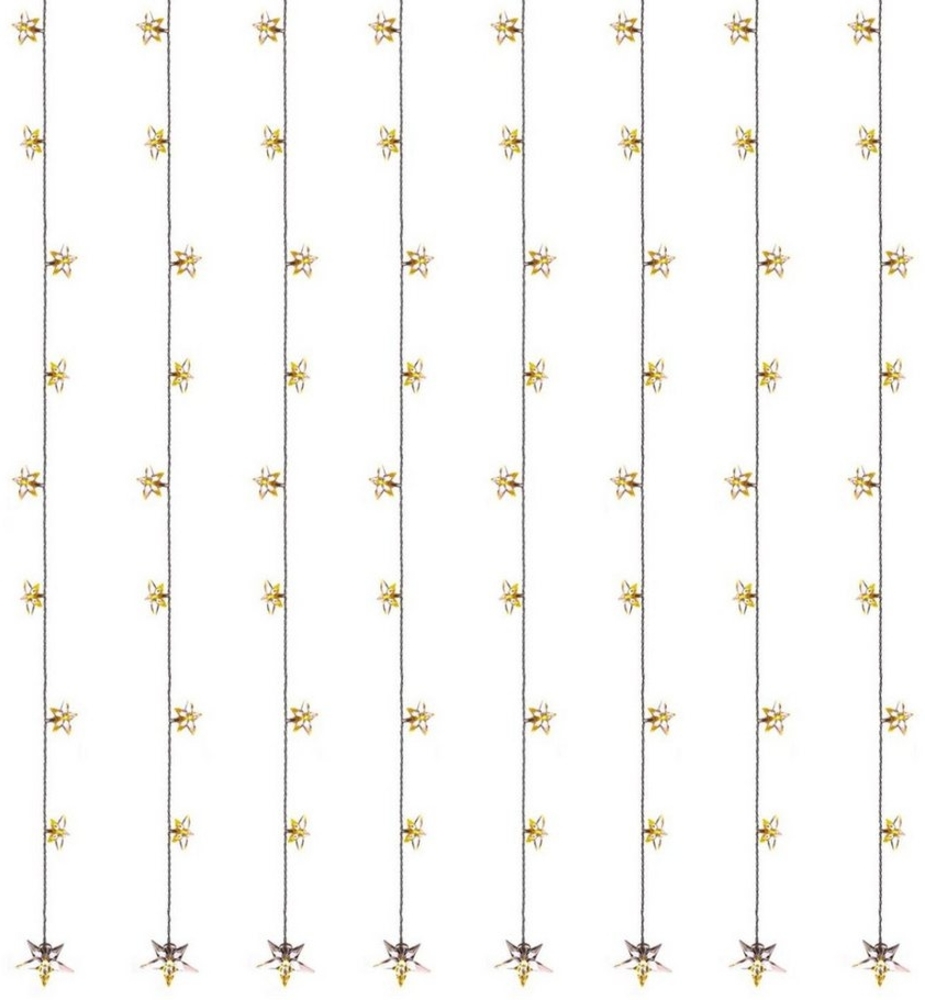 MARELIDA LED-Lichtervorhang LED Lichtervorhang Sterne 64 warmweiße LED 1,2mx1m Innen Weihnachten, 64-flammig Bild 1