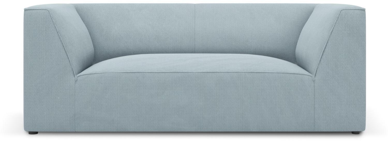 Micadoni 2-Sitzer Sofa Ruby | Bezug Light Blue | Beinfarbe Black Plastic Bild 1