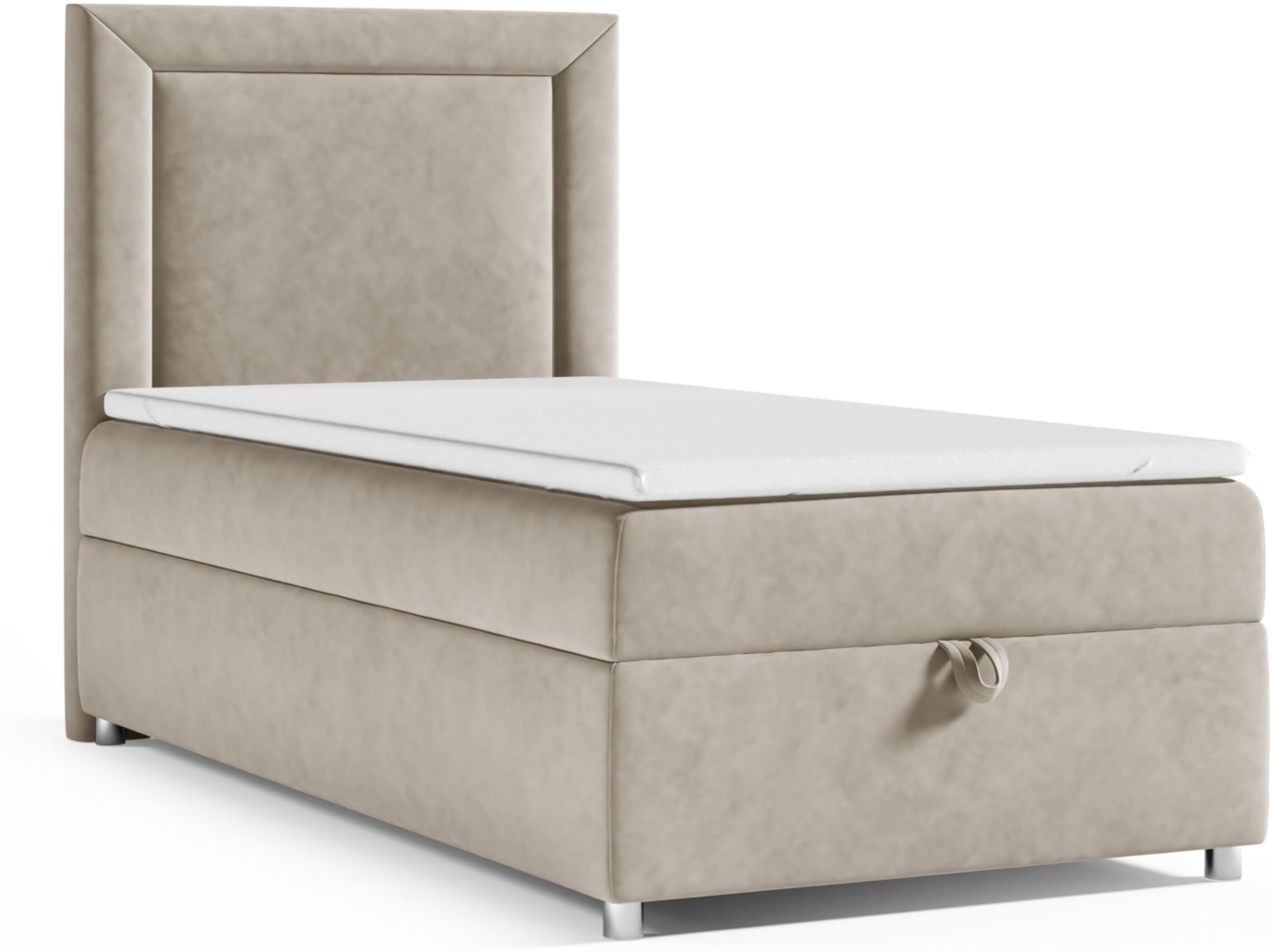 Best for Home Boxspringbett K3 SINGLE mit Bettkasten (Beige 100x200) Bild 1