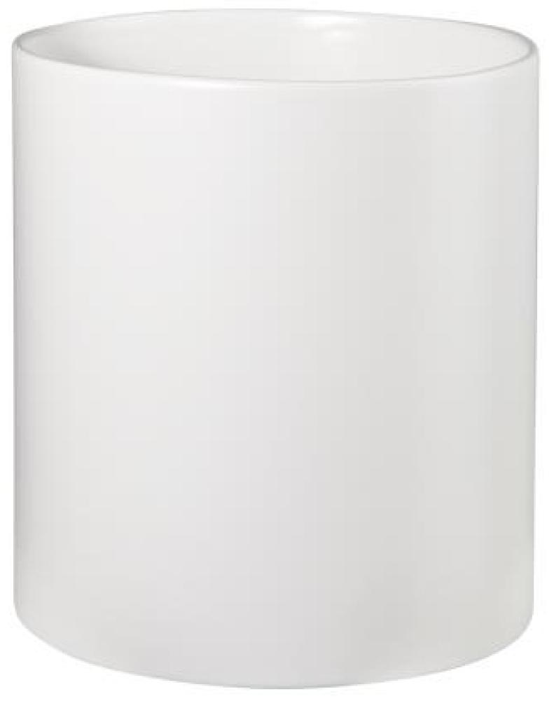 ASA Selection haruko Übertopf, Blumentopf, Pfanzentopf, Pflanzkübel, Blumenkübel, Steingut, Weiß Matt, H 29 cm, 64057091 Bild 1
