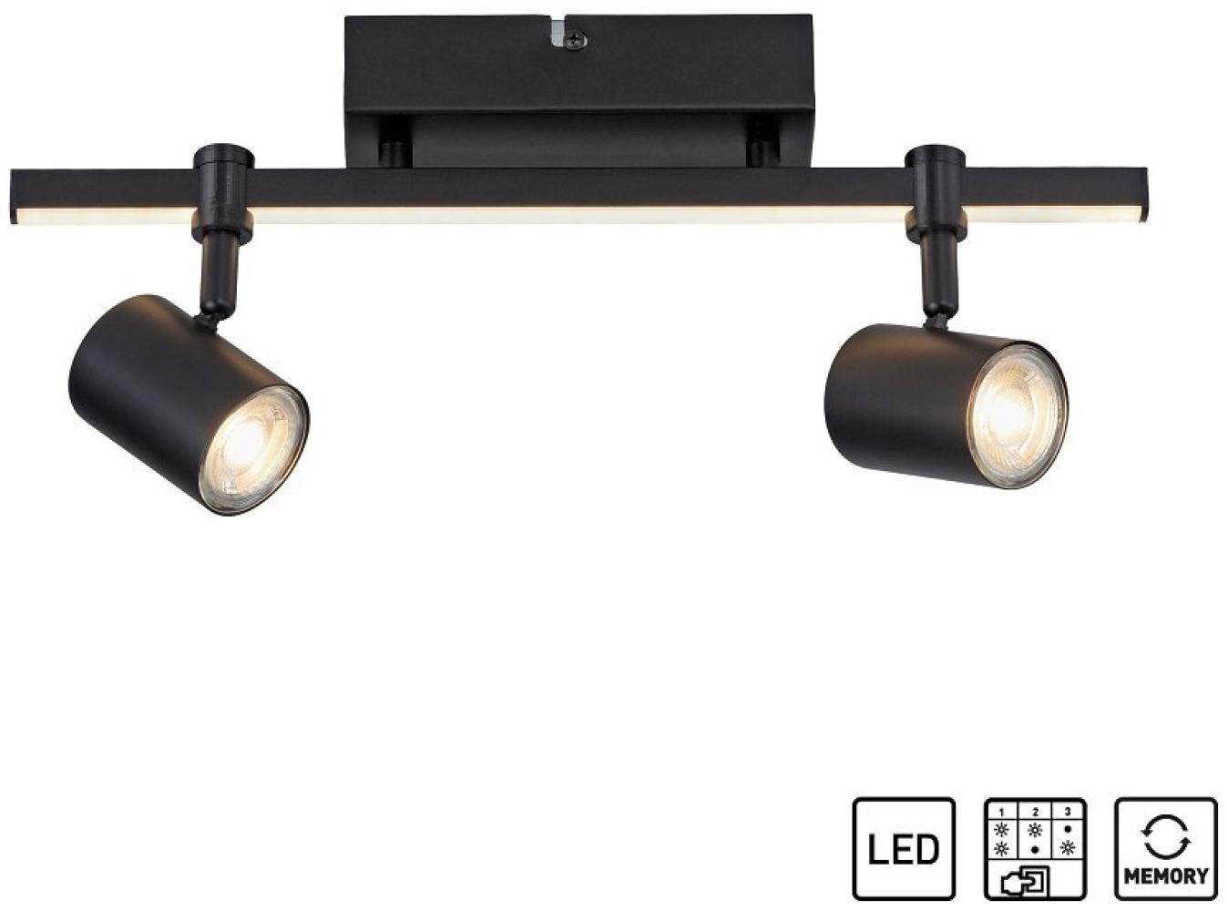 Paul Neuhaus 6524-18 BARIK LED Wand- und Deckenleuchte 2-flammig Schwarz Bild 1