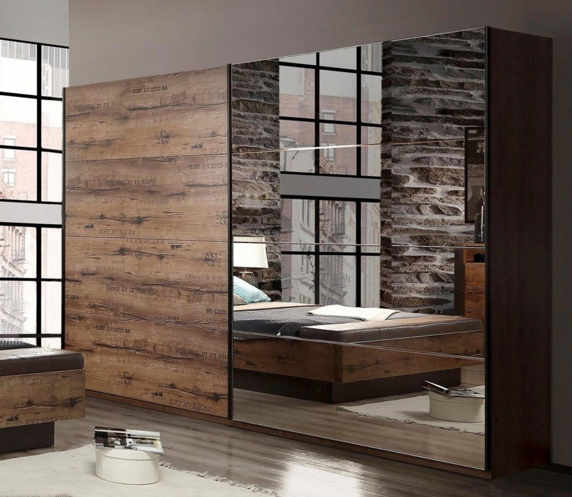 Schwebetürenschrank Kleiderschrank 270cm Schlammeiche Schwarzeiche Bild 1