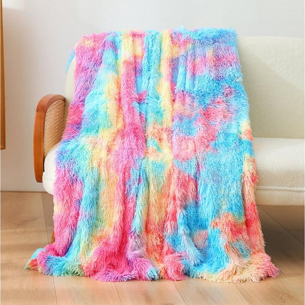 Wohndecke Kuscheldecke, Flauschige Decke, Wendedecke mit Langen Haaren, zggzerg Bild 1