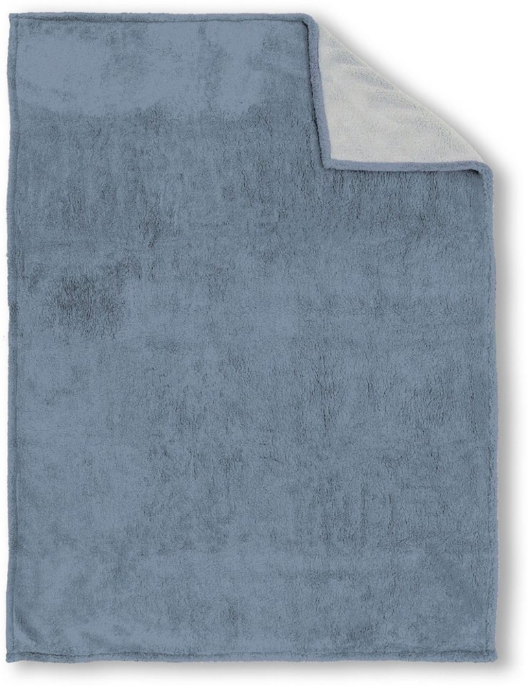 biberna Sherpa Wohndecke 0229209 SHERPA, taubenblau, 1x 150x200 cm Bild 1