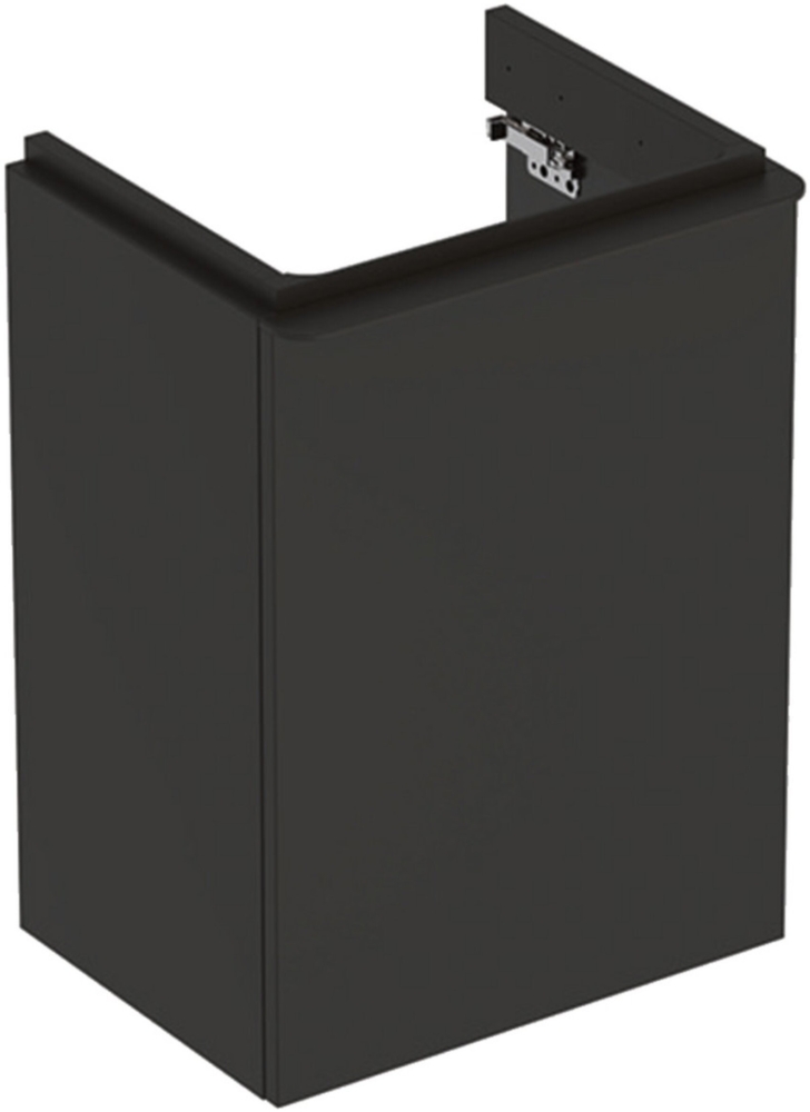 GEBERIT SMYLE SQUARE Waschbeckenunterschrank 44,2 cm breit, Anthrazit, Türanschlag links Bild 1