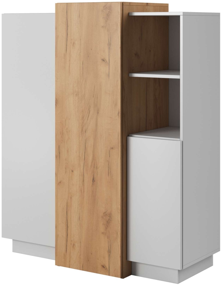 99rooms Cafe Kommode I Weiß Eiche Gold Craft Bild 1