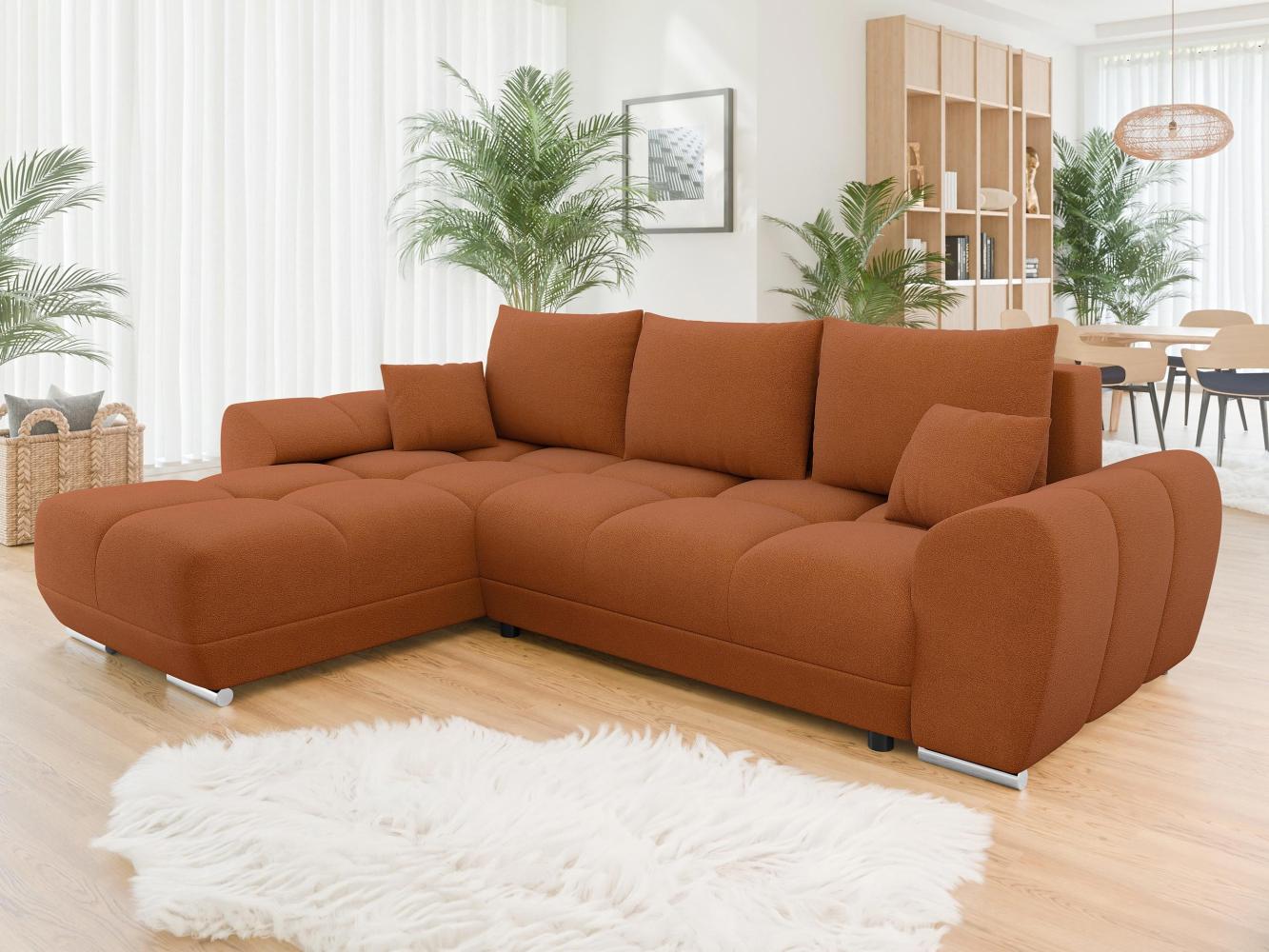 Ecksofa Lonkor mit Bettkasten und Schlaffunktion (Farbe: Velo 627) Bild 1