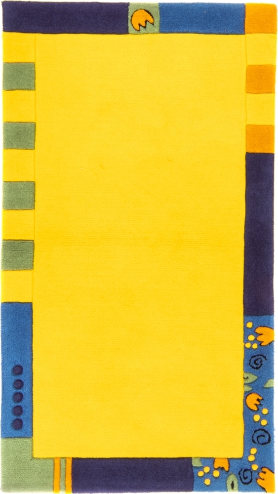 Morgenland Moderner Teppich - 160 x 90 cm - gelb Bild 1