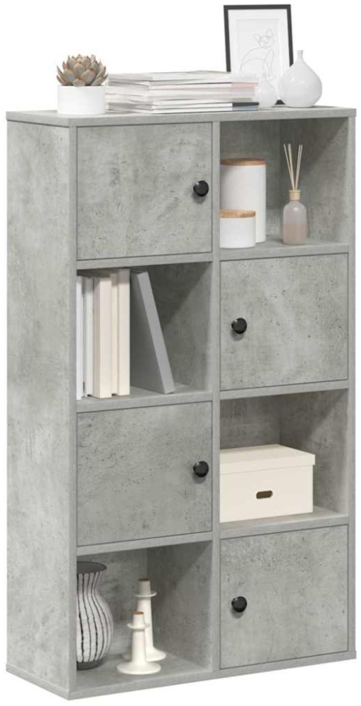 vidaXL Bücherregal Betongrau 60x24x101,5 cm Holzwerkstoff 860394 Bild 1