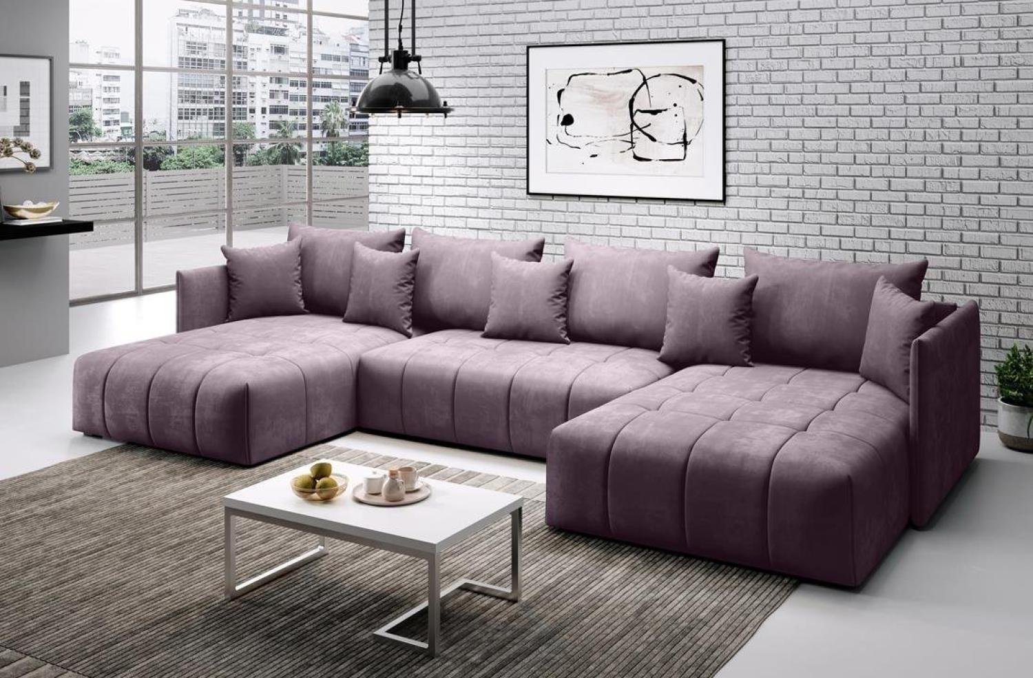 Furnix Wohnlandschaft U-Form-Sofa ANDORE U Wohnzimmersofa mit Schlaffunktion und Bettkasten, Maße 345x93x177 cm, Liegefläche: 136 x 331 cm Bild 1