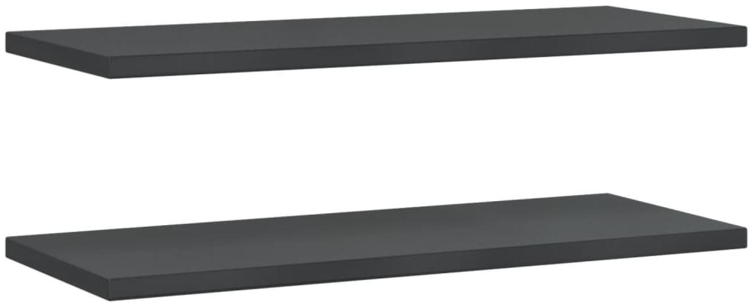vidaXL Wandregale 2 Stk. 100x40x3 cm Schwarz Edelstahl 30287 Bild 1