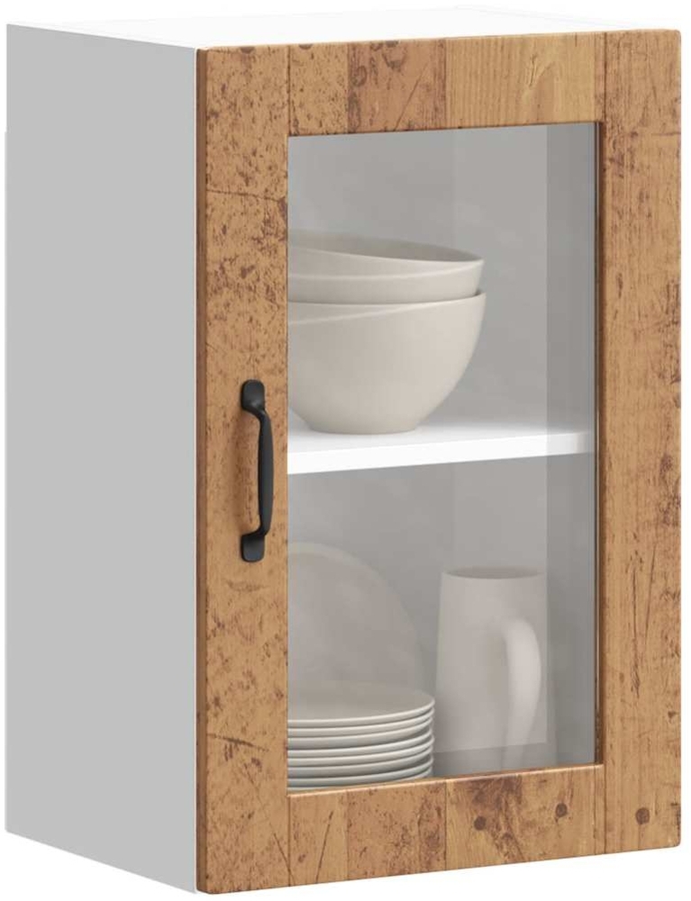 Küchen-Hängeschrank mit Glastür Porto Altholz-Optik 854015 Bild 1