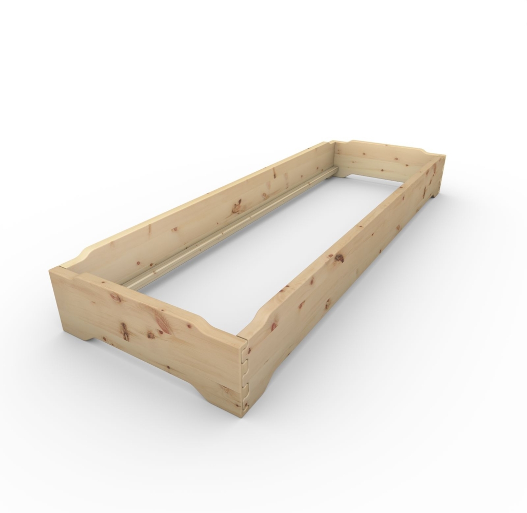 Stapelbett Holzbett (Zirbe) "Gäste-Edi" 70 x 220 cm 27 cm Zirbenbett Gästebett Bild 1