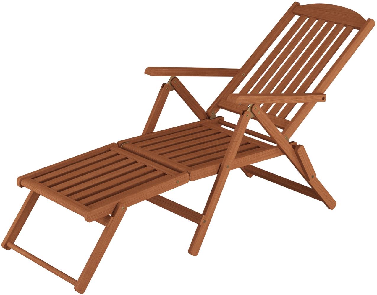 Deckchair, Balkonstuhl, klassische und robuste Balkonliege mit wählbarem Zubehör V-10-200 Bild 1