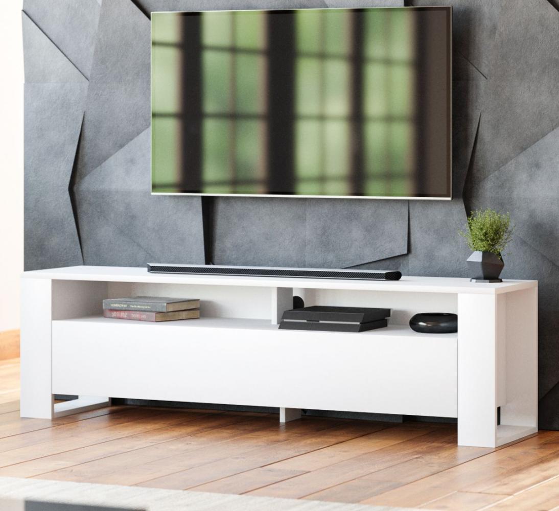 TV-Lowboard Bridge in weiß 140 cm Bild 1