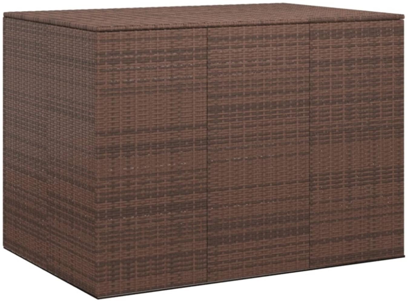 vidaXL Garten-Kissenbox PE Rattan 145 x 100 x 103 cm Braun 317230 Bild 1