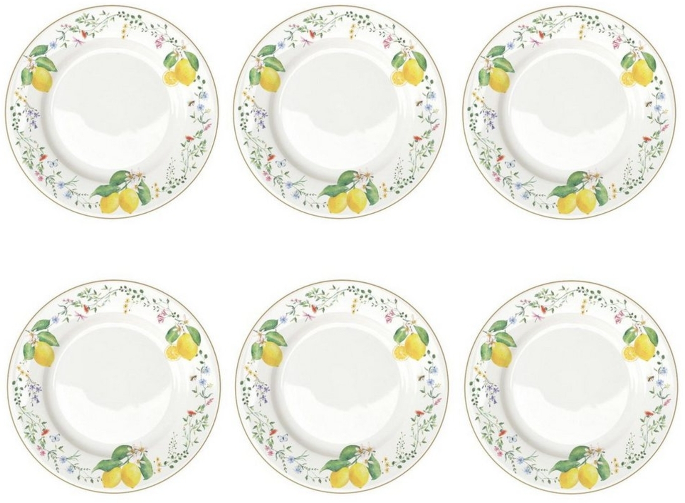 EasyLife Speiseteller Fleurs et Citrons, Spülmaschinengeeignet Bild 1