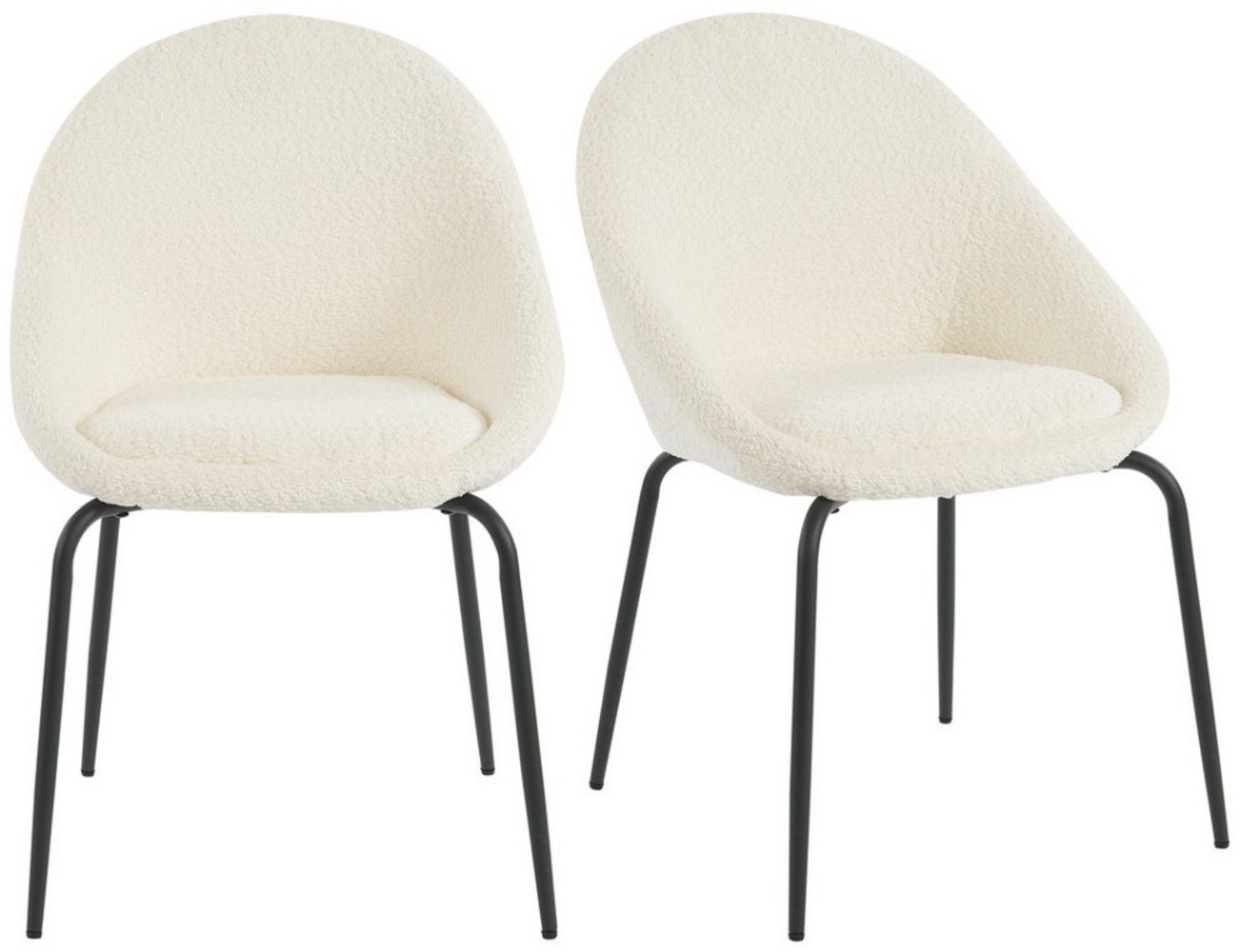 REDOM Stuhl Moderner Freizeitstuhl,Bouclé-Stuhl (Moderner Bouclé-Stuhl, mit Ergonomischer Rückenlehne, 2 St) Bild 1