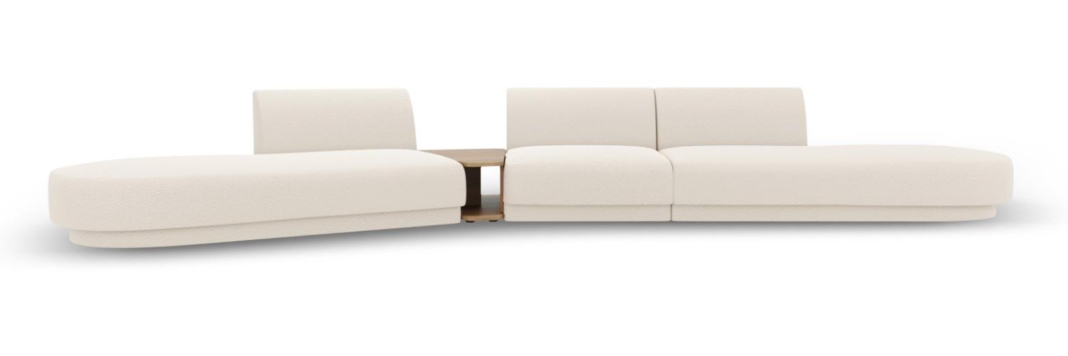 Micadoni Modulares Sofa Miley 5-Sitzer ohne Armlehnen Links Boucle Beige Bild 1