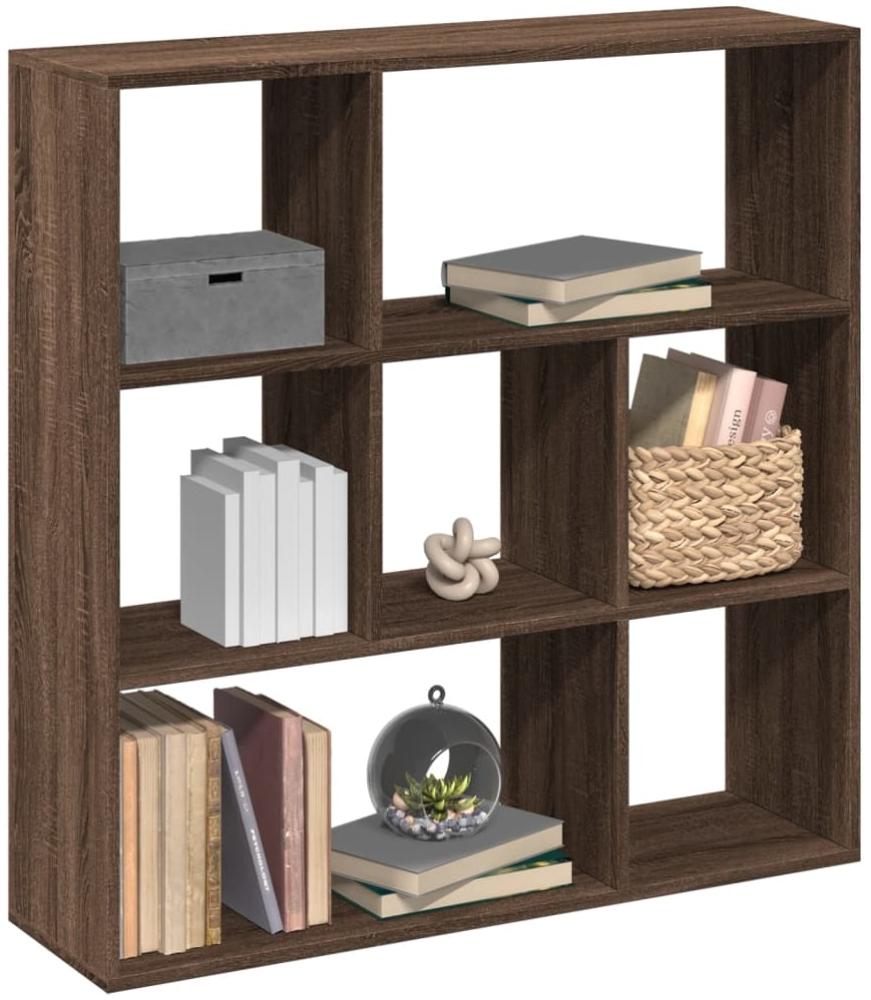 vidaXL Raumteiler-Bücherregal Braun Eichen-Optik 102x29x103,5 cm 858054 Bild 1