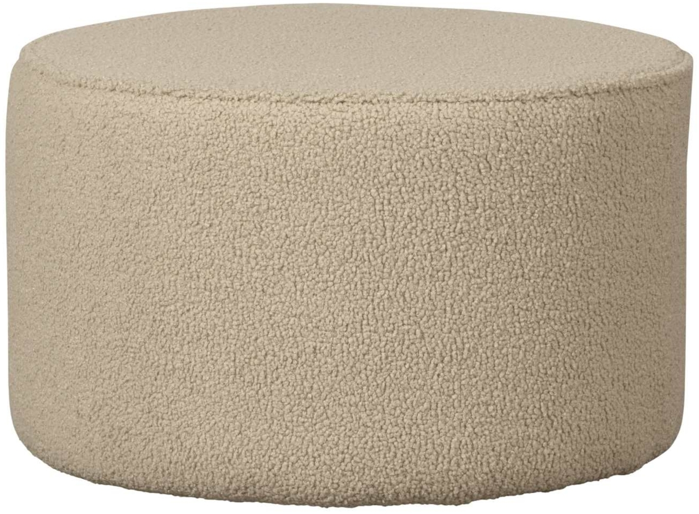 Hocker Sara aus Teddystoff Sand, Ø 60 cm Bild 1