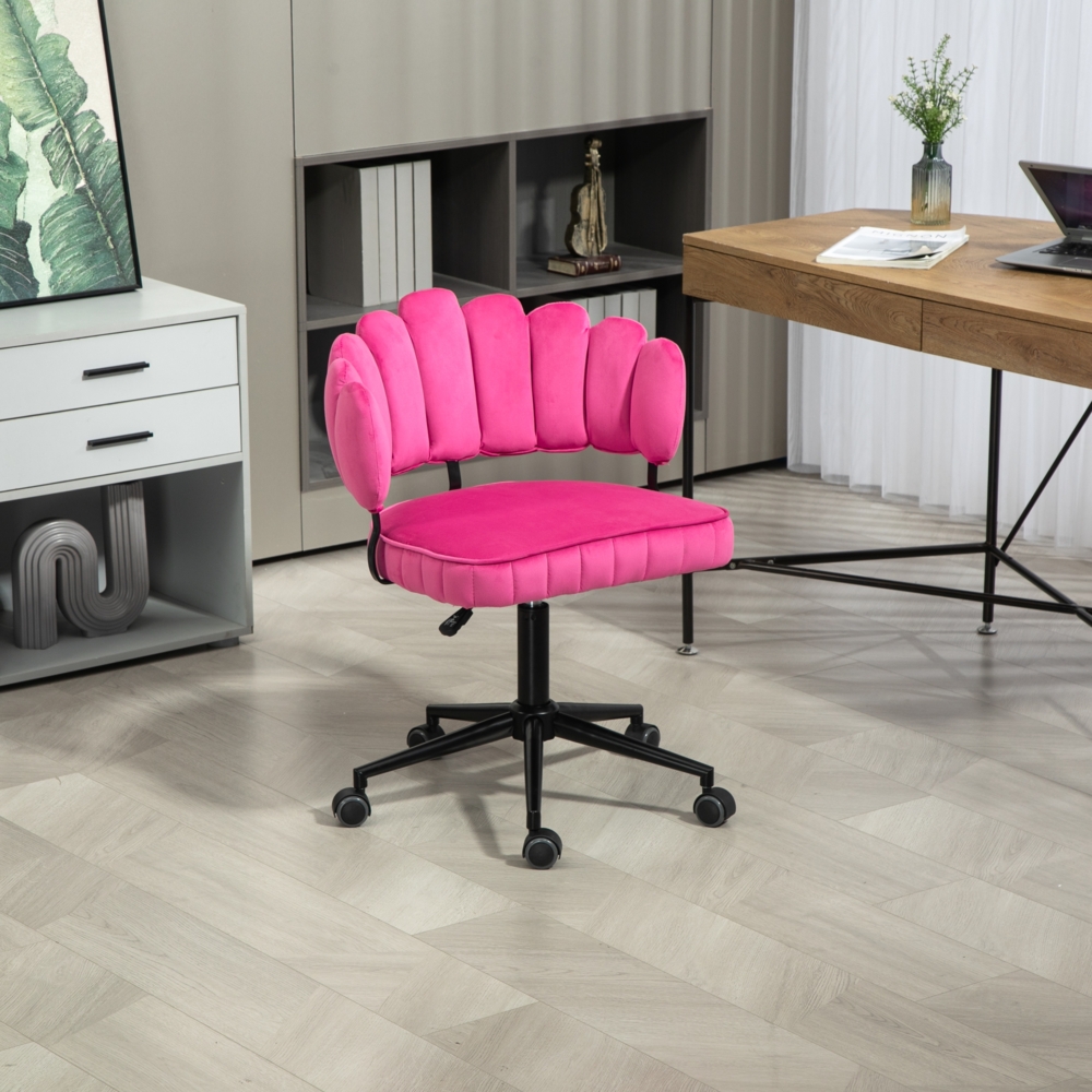 LVHOM Homeoffice Stuhl, 360° drehbar, Schreibtischstuhl, Wohnzimmerstuhl aus Samt, höhenverstellbar, für Arbeitszimmer, Schlafzimmer Bild 1