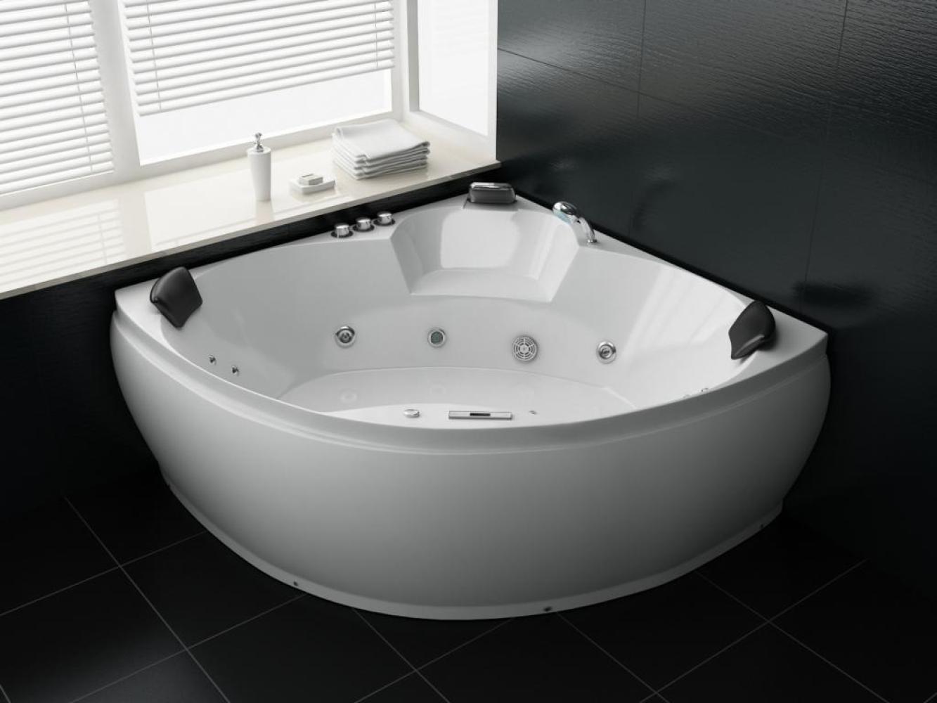 PureHaven Whirlpool 150x150 cm elegantes Design Heizung Lichttherapie Soundsystem Reinigungsprogramm Bluetooth-Soundsystem Bild 1