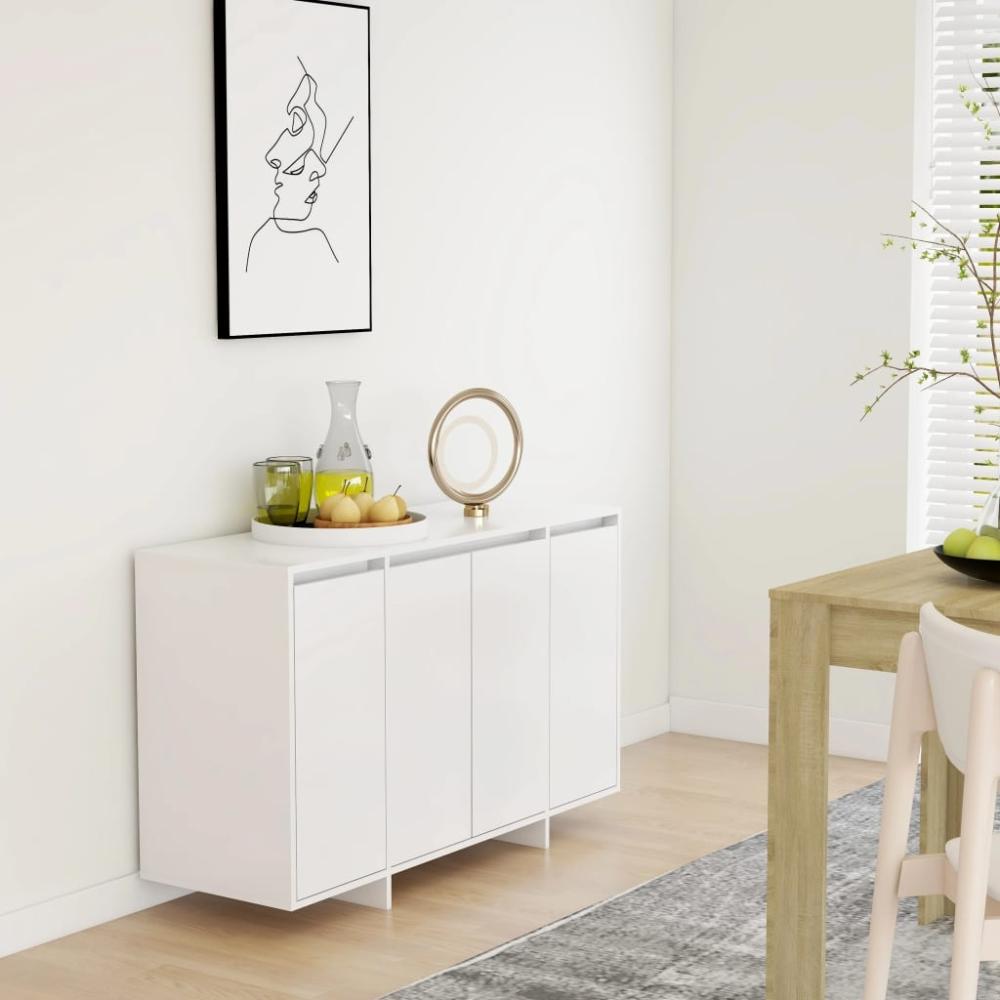 vidaXL Sideboard Weiß 120x41x75 cm Holzwerkstoff 809602 Bild 1