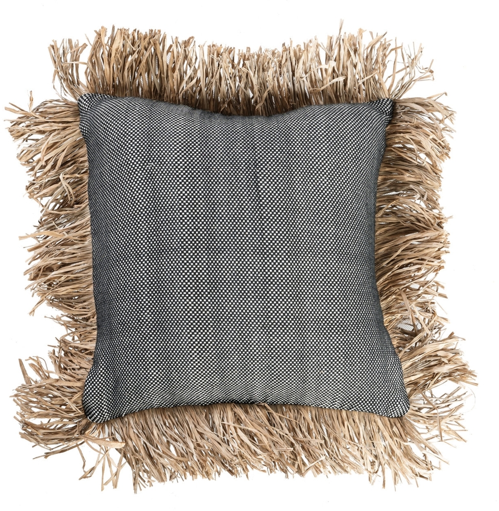 Der Cotton Bonita Kissenbezug - Schwarz Natur - 40x40 - Natürliches Schwarz - 40x40x2cm Bild 1