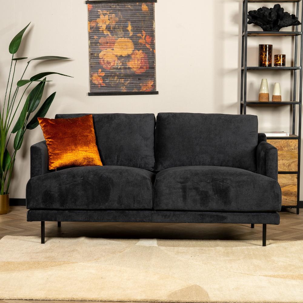 Bronx71 Sofa Denver 2,5-Sitzer Stoff schwarz Bild 1