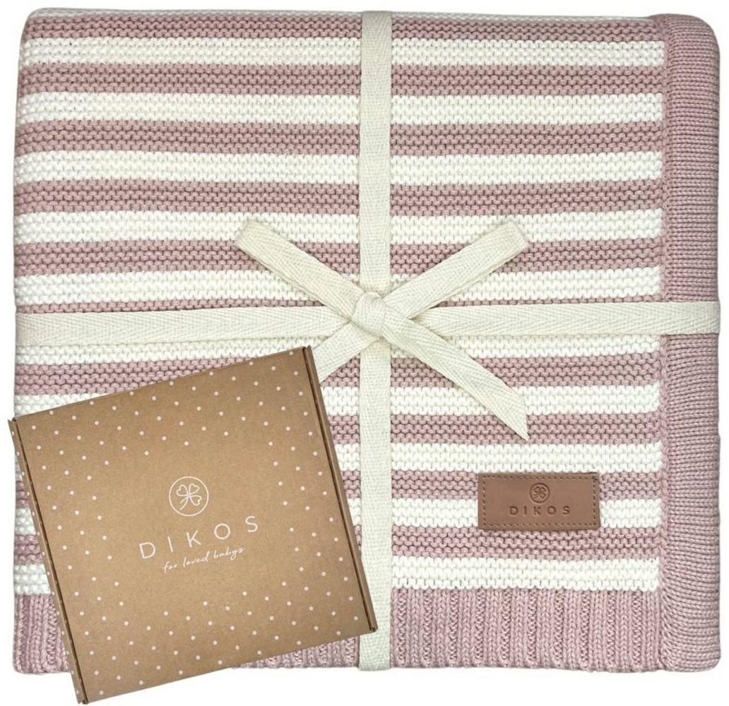Babydecke DIKOS® Babydecke aus *100%* Bio Baumwolle Strickdecke Erstlingsdecke, DIKOS, PREMIUM Qualität atmungsaktiv, nachhaltig, plastikfrei, kuschelweich Bild 1