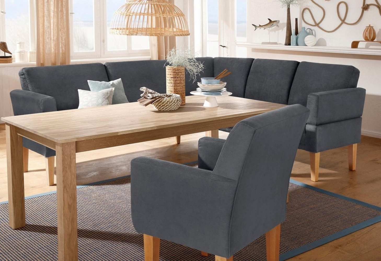 Home affaire Eckbank Fehmarn, wahlweise langer Schenkel links oder rechts Bild 1