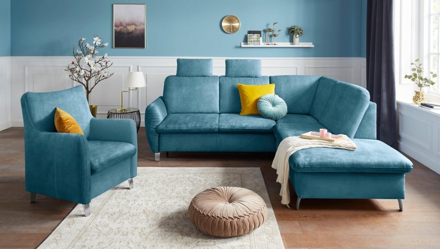 sit&more Ecksofa Daytona L-Form, mit Federkern, zwei Kopfstützen und wahlweise mit Bettfunktion Bild 1