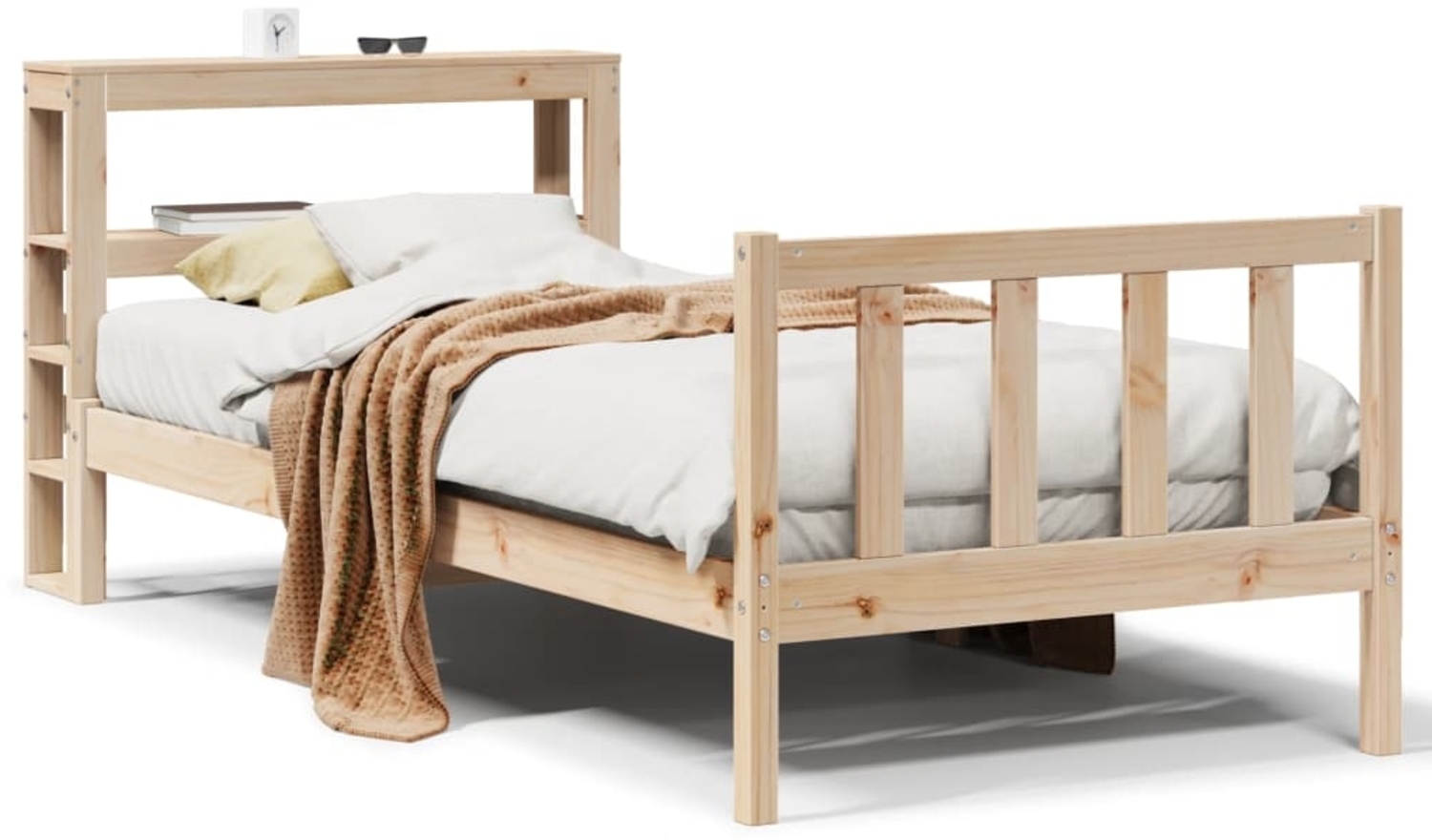 vidaXL Massivholzbett ohne Matratze 100x200 cm Kiefernholz 3305757 Bild 1