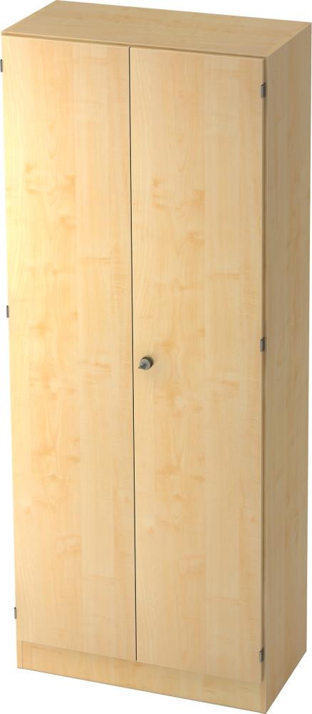 bümö office Aktenschrank abschließbar, Büroschrank groß aus FSC-Holz, 80cm breit in Ahorn - abschließbarer Schrank, Büroschrank abschließbar, Büro Möbel Schrank System, 6100-3-3-SG Bild 1