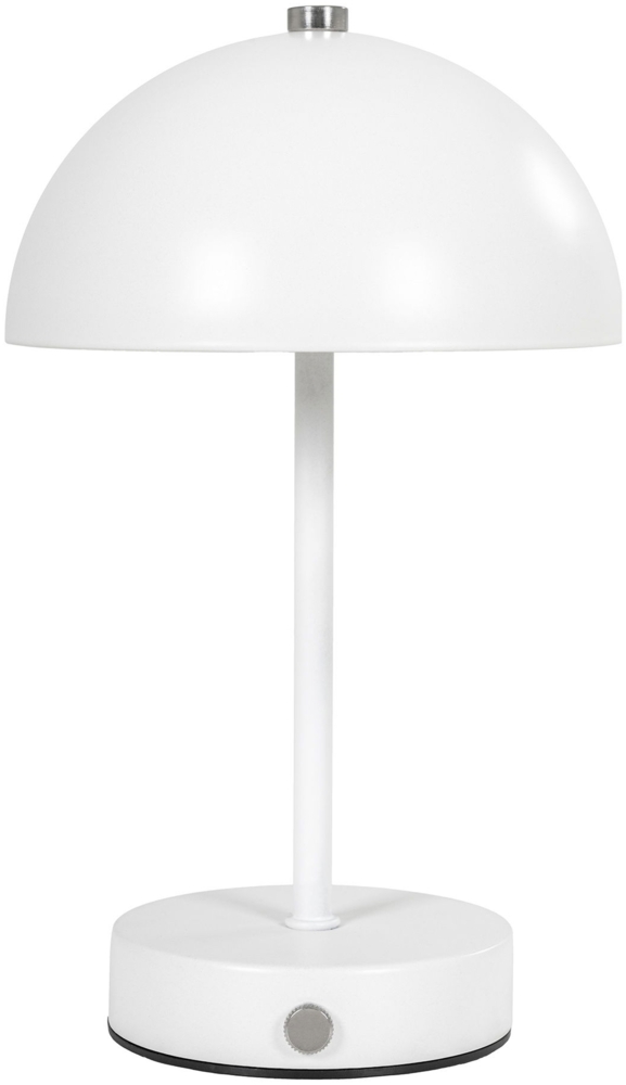 Tischleuchte, Metall, wiederaufladbar, weiß/Stahl Bild 1